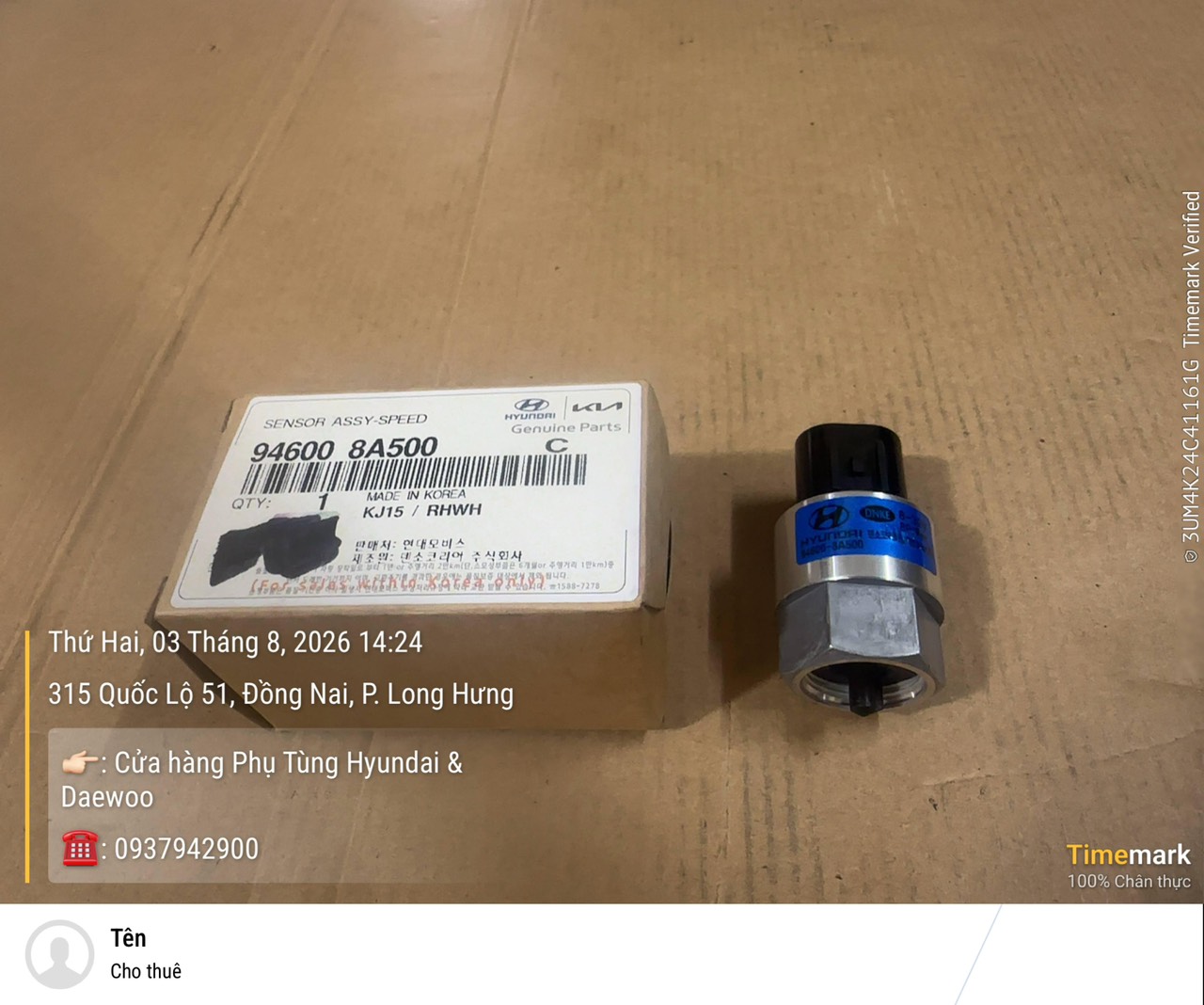 946008A500 Cảm Biến Tốc Độ Hyundai