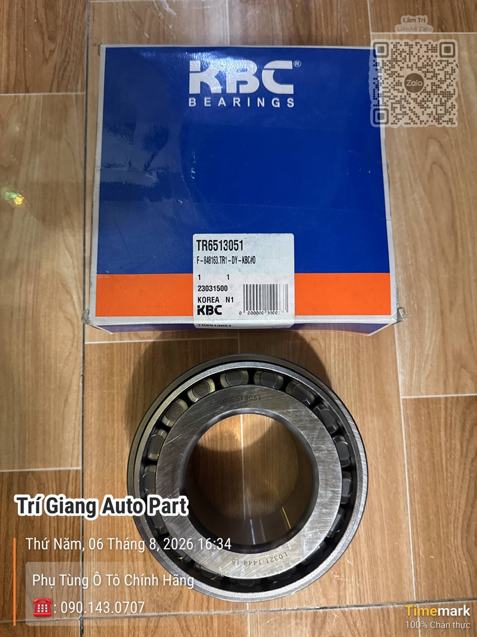 TR6513051 Bạc Đạn Bánh Trước Trong Hyundai 15 tấn