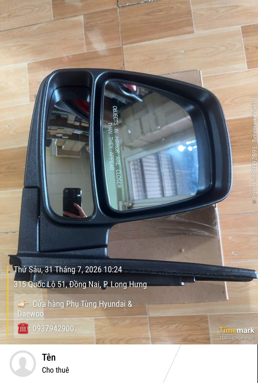 876104E200 Gương chiếu hậu trái (2 mặt) Kia K250